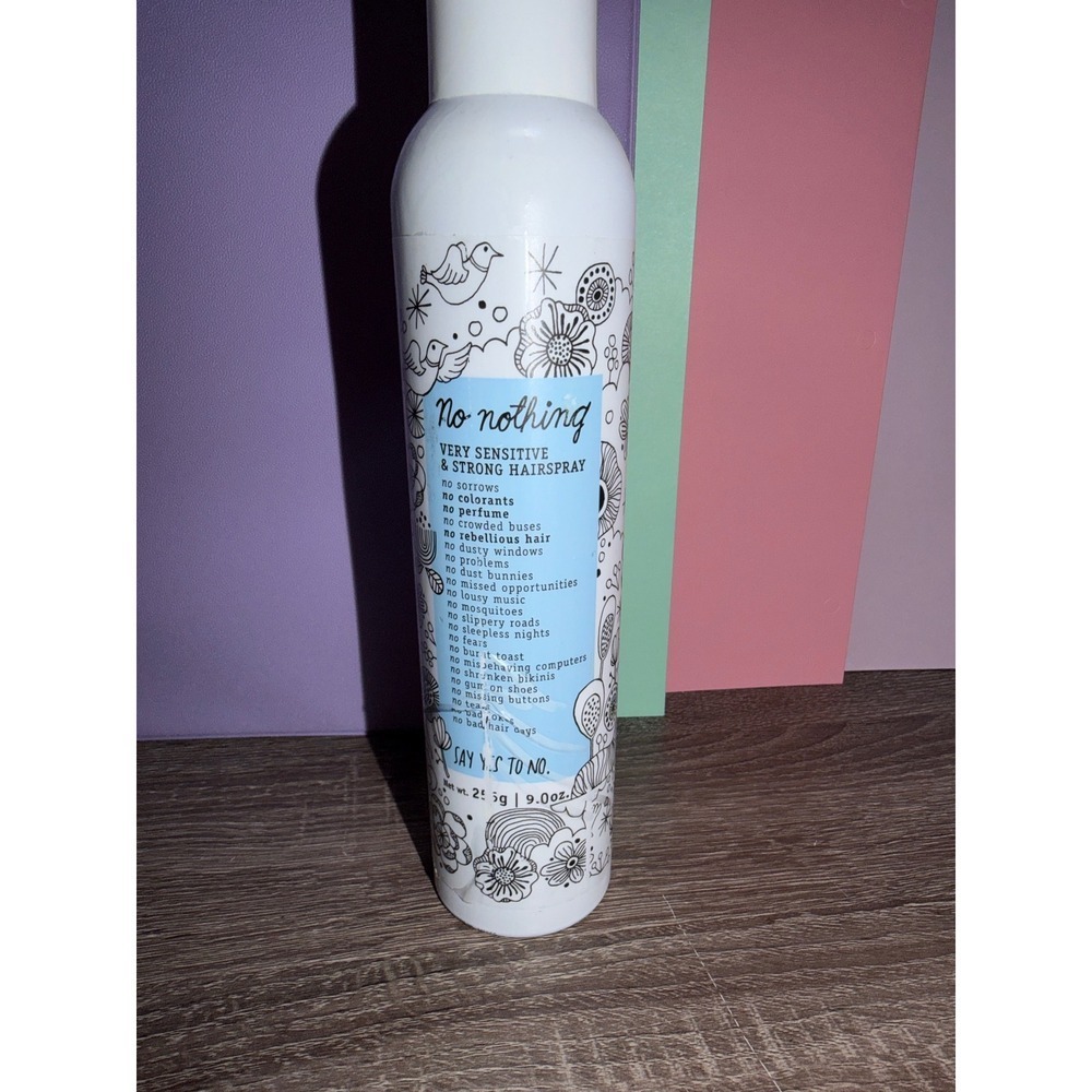 No Nothing Very Sensitive and Strong spray  Fragrance Free 9.0oz Strong Hold